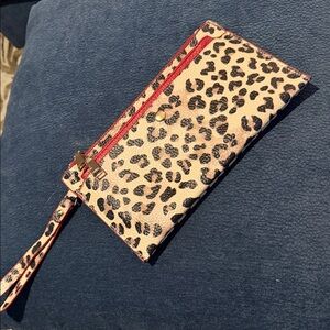 Leopard Print Wristlet Wallet